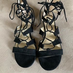 Black gladiator sandals
